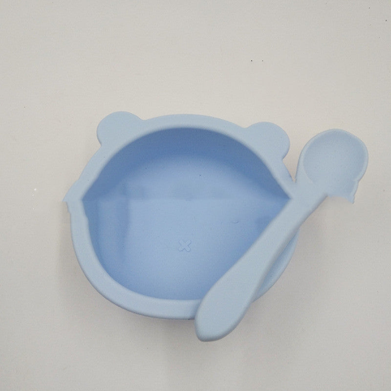 Bear Silicone Baby Suction Bowl Anti-Fall Feeding Dish