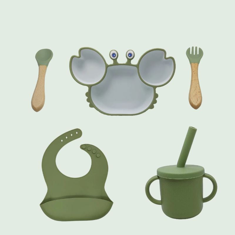 Silicone Baby Feeding Plate Non Slip Bowl Tableware