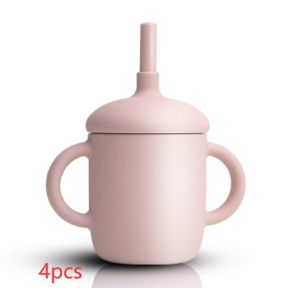 Silicone Baby Sippy Cup With Straw Leakproof Design