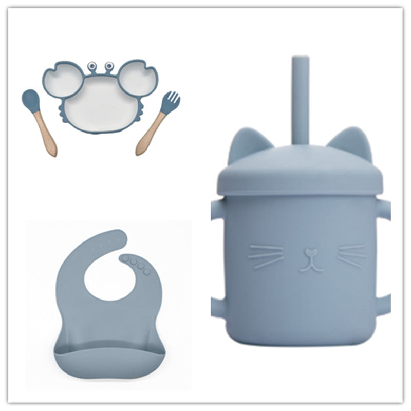 Silicone Baby Feeding Plate Non Slip Bowl Tableware