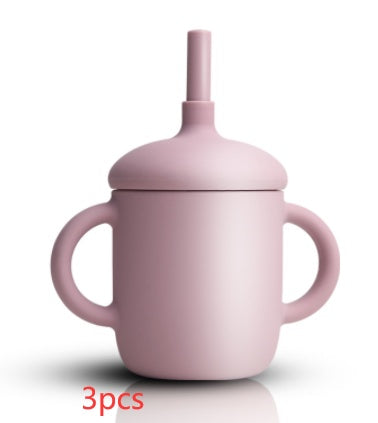Silicone Baby Sippy Cup With Straw Leakproof Design