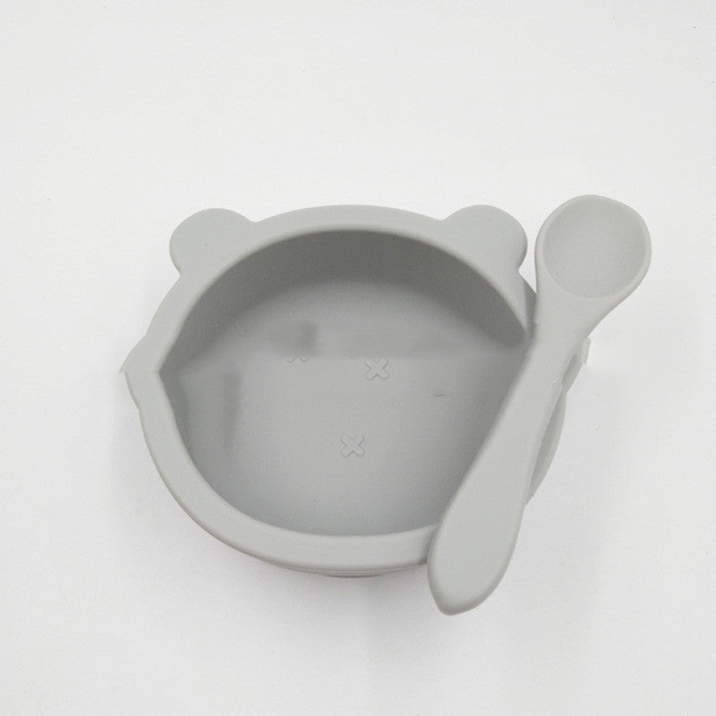 Bear Silicone Baby Suction Bowl Anti-Fall Feeding Dish