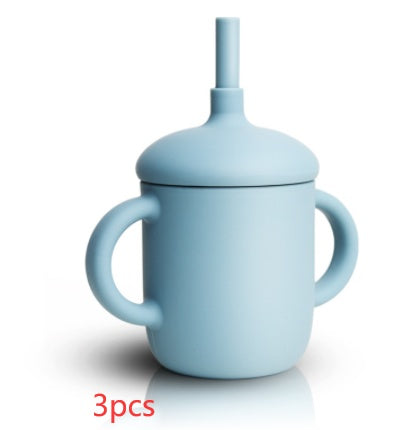 Silicone Baby Sippy Cup With Straw Leakproof Design