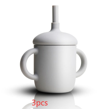Silicone Baby Sippy Cup With Straw Leakproof Design