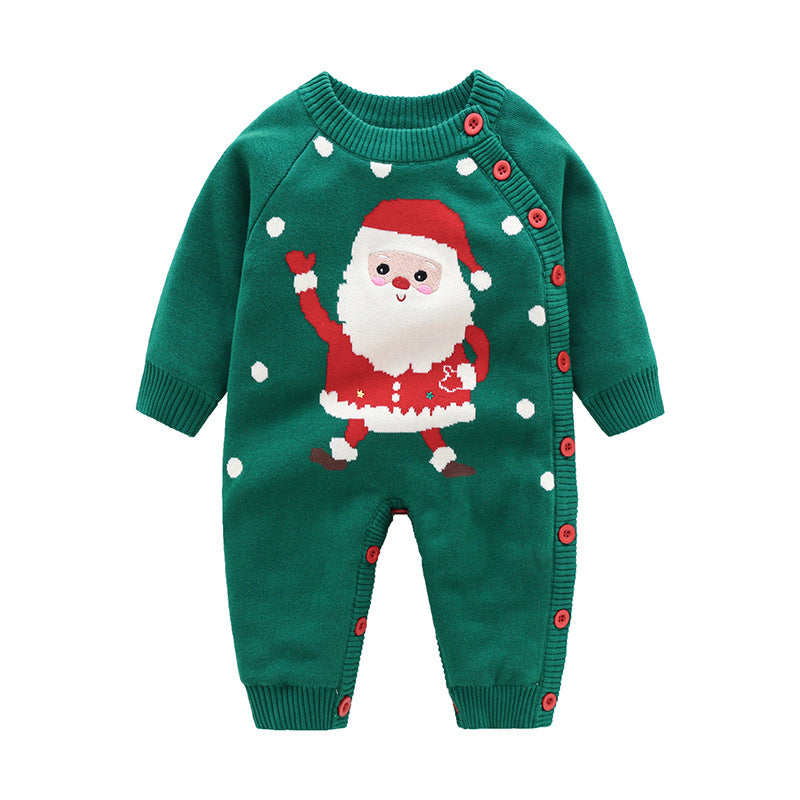Newborn Baby Crawling Outfit With Thickened Harness