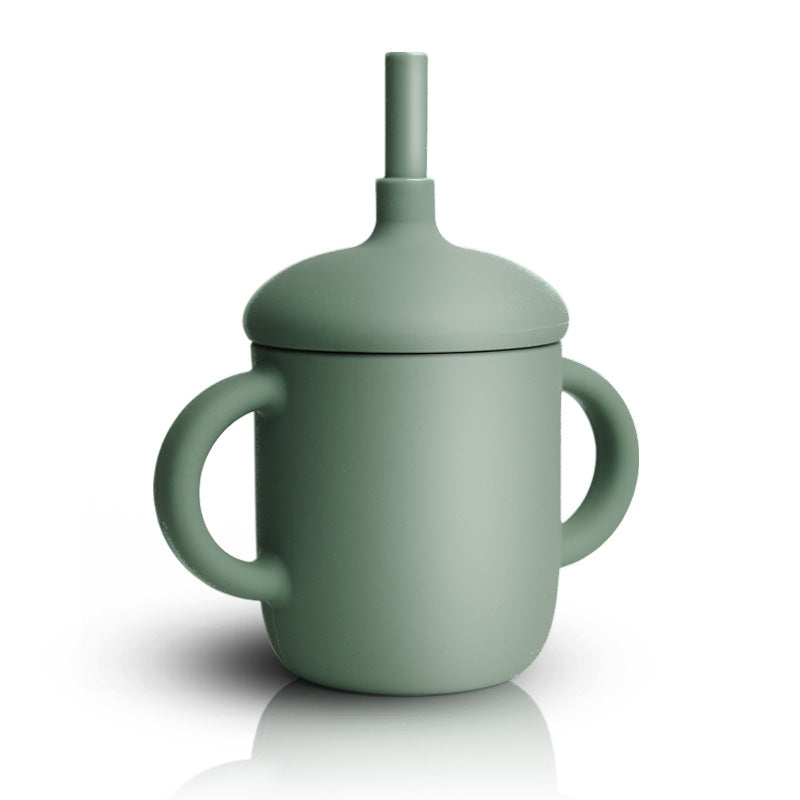 Silicone Baby Sippy Cup With Straw Leakproof Design