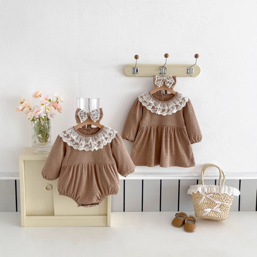 Baby Princess Romper Long Sleeve Dress Outfit