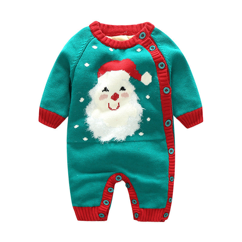 Newborn Baby Crawling Outfit With Thickened Harness