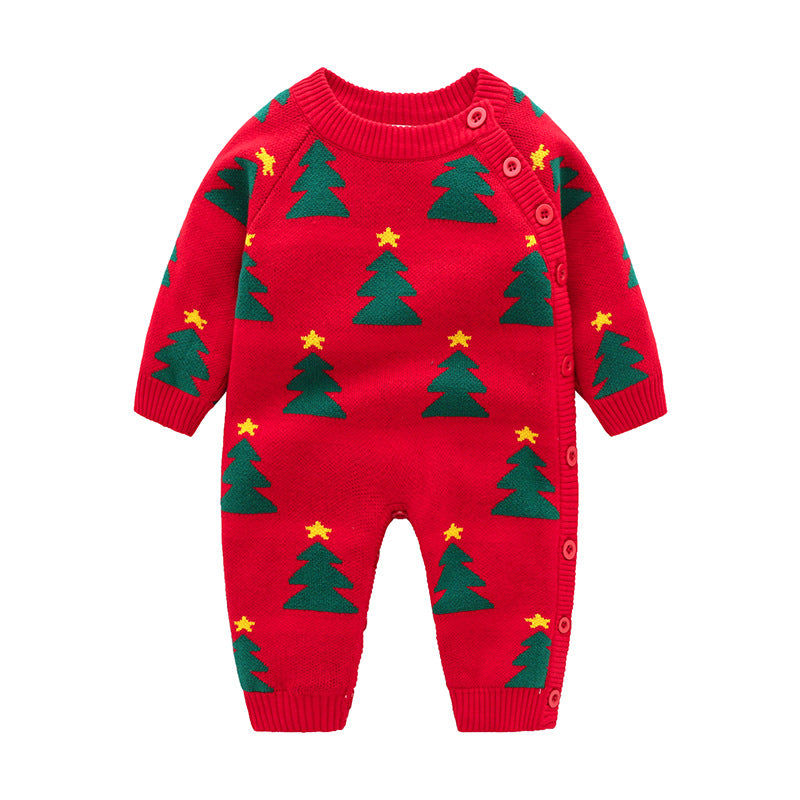 Newborn Baby Crawling Outfit With Thickened Harness