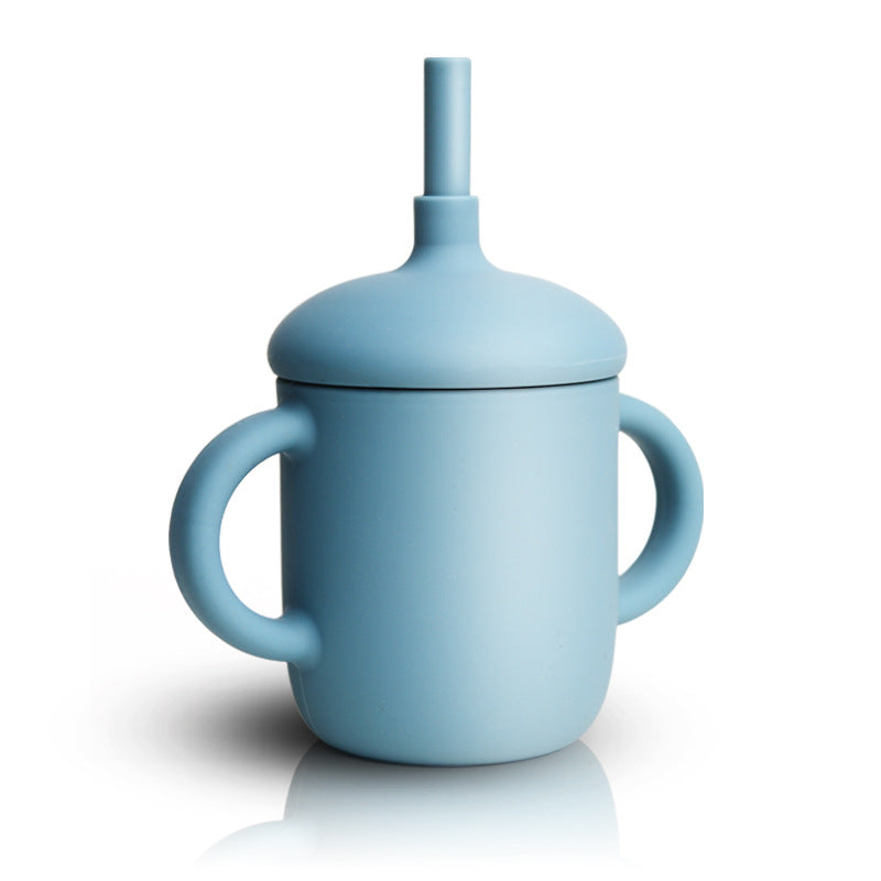 Silicone Baby Sippy Cup With Straw Leakproof Design