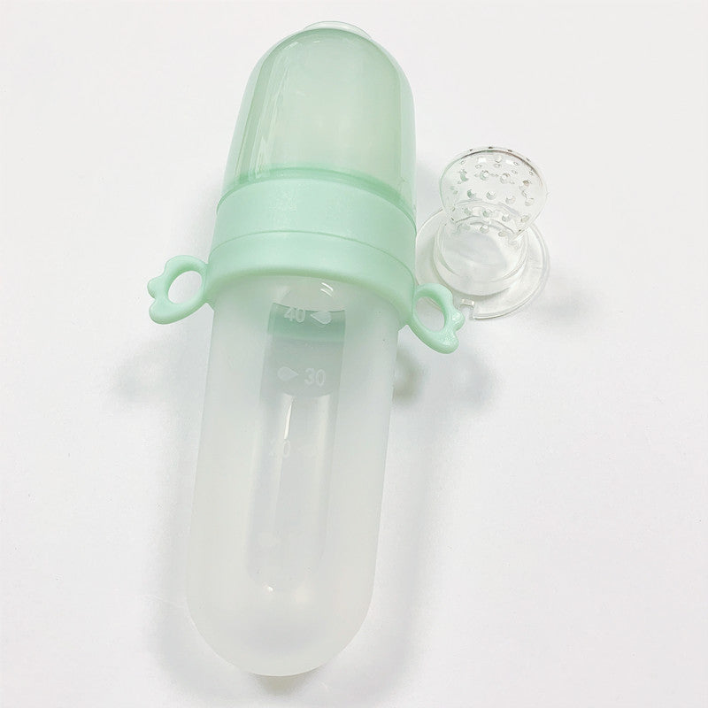 Silicone Baby Rice Cereal Squeeze Feeding Bottle Spoon