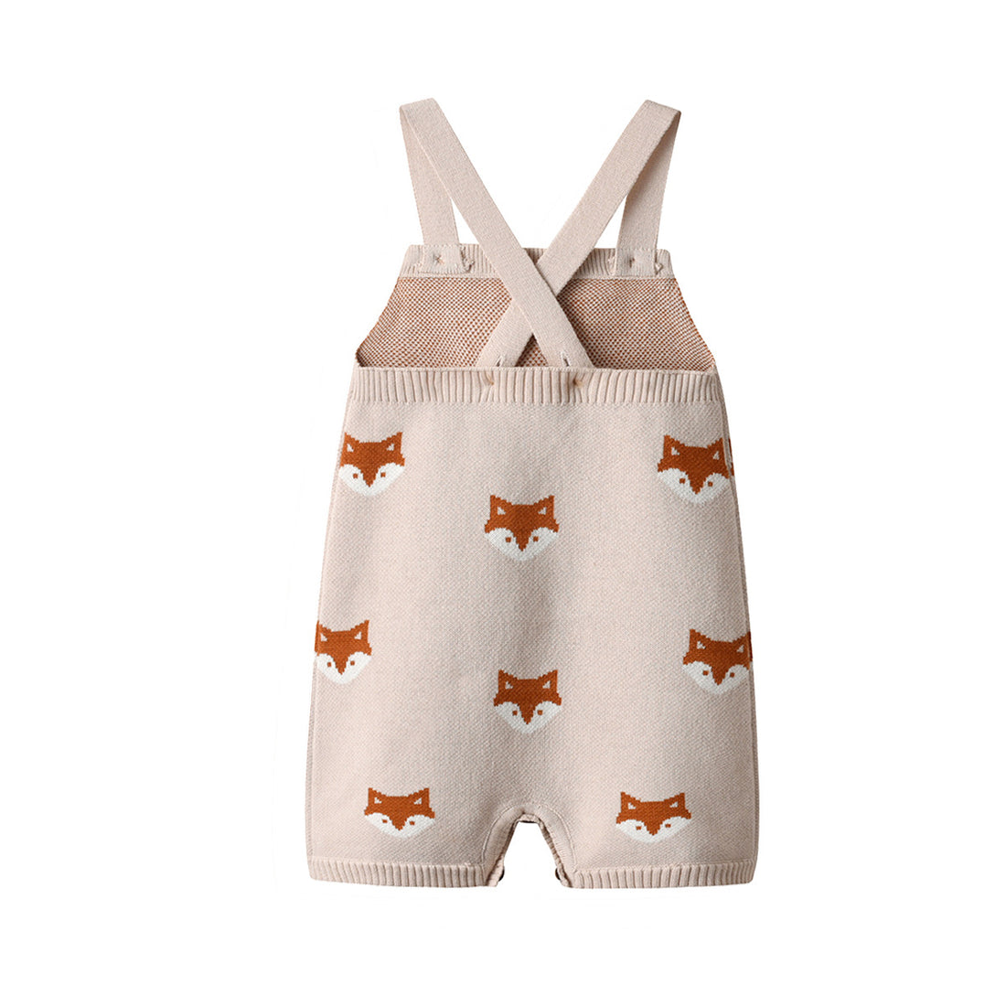 Fox Knitted Strap Baby Rompers Spring And Autumn Jumpsuit