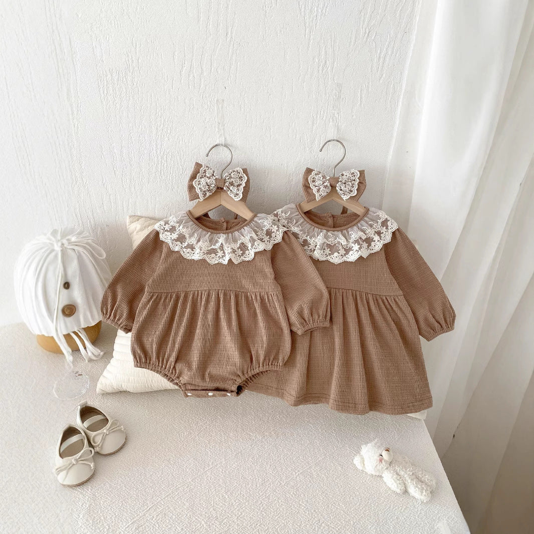 Baby Princess Romper Long Sleeve Dress Outfit