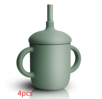 Silicone Baby Sippy Cup With Straw Leakproof Design